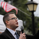 Rep. Matt Shea, R-Spokane Valley, speaks at a gun-rights rally, Friday, Jan. 18, 2019, at the Capitol in Olympia, Wash.